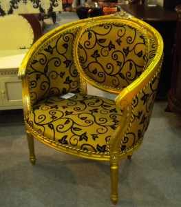 Bello Chair 1 seater ( spray gold ) 1