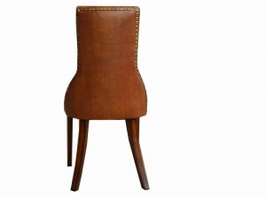 Button Down Side Chair.Light Honey Brown.Matt Top Coat.Closed Grain.PVC Cameo Wood 3