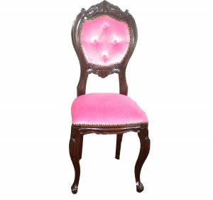 Milano Mini Chair.Antique.Pink Conserto velvet