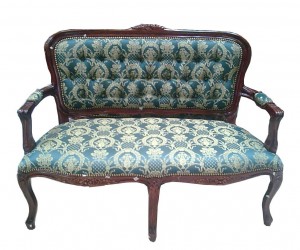 Racoco Sofa 2 seater.antique.sarah green fabric