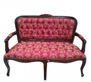 Racoco Sofa 2 seater.antique.sarah red fabric