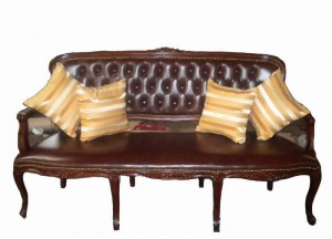Racoco Sofa 3 seater.antique.DK Cognac Shiny Leather