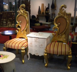 Swan Chair set ( gold leaf ) 1